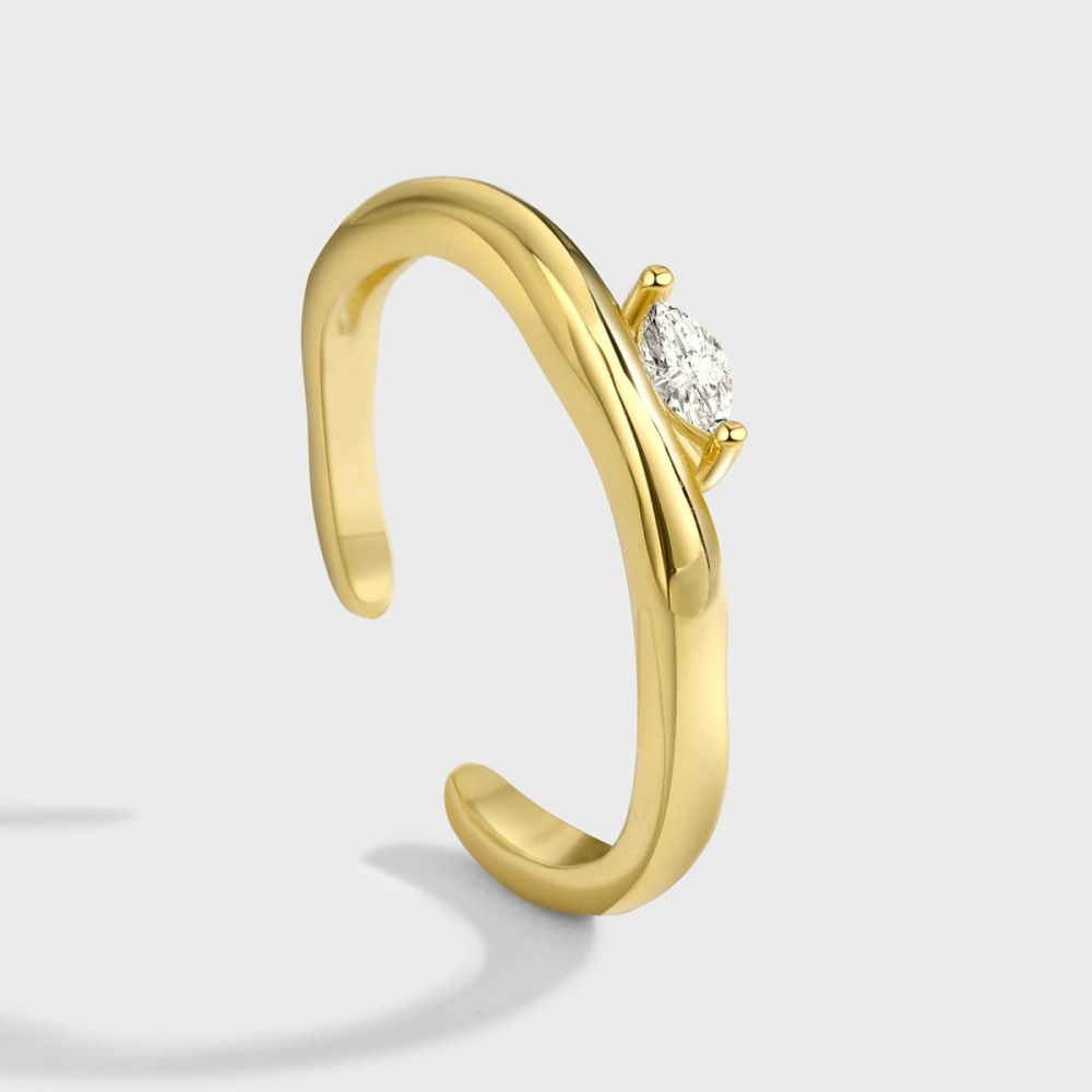 Bulk Gold Plated Small Adjustable Ring 