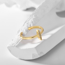 Famous Small Gold Plated Adjustable Ring