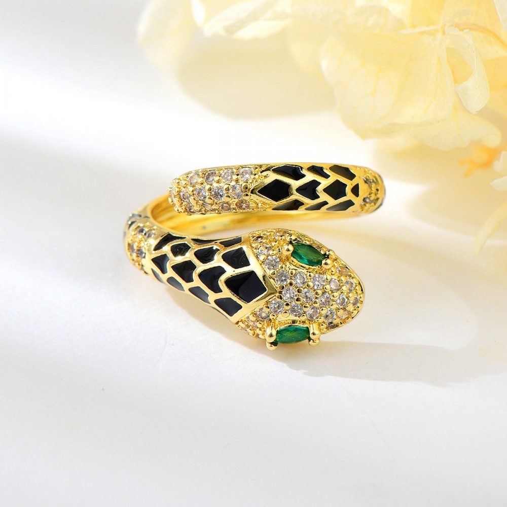 Charming Green Cubic Zirconia Adjustable Ring As a Gift