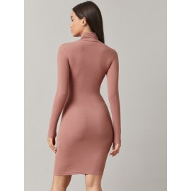 High Neck Bodycon Dress