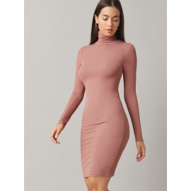 High Neck Bodycon Dress