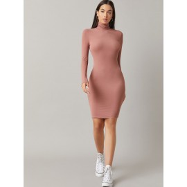 High Neck Bodycon Dress