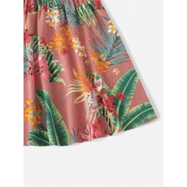 Tropical Print  Dress