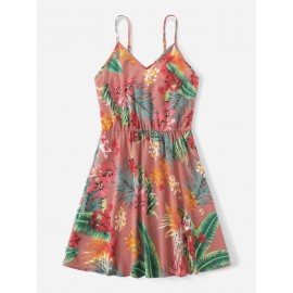 Tropical Print  Dress