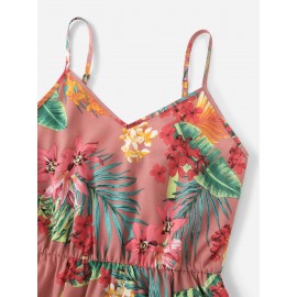 Tropical Print  Dress