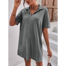 Space Dye Drop Shoulder Tee Dress