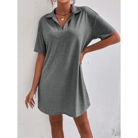 Space Dye Drop Shoulder Tee Dress